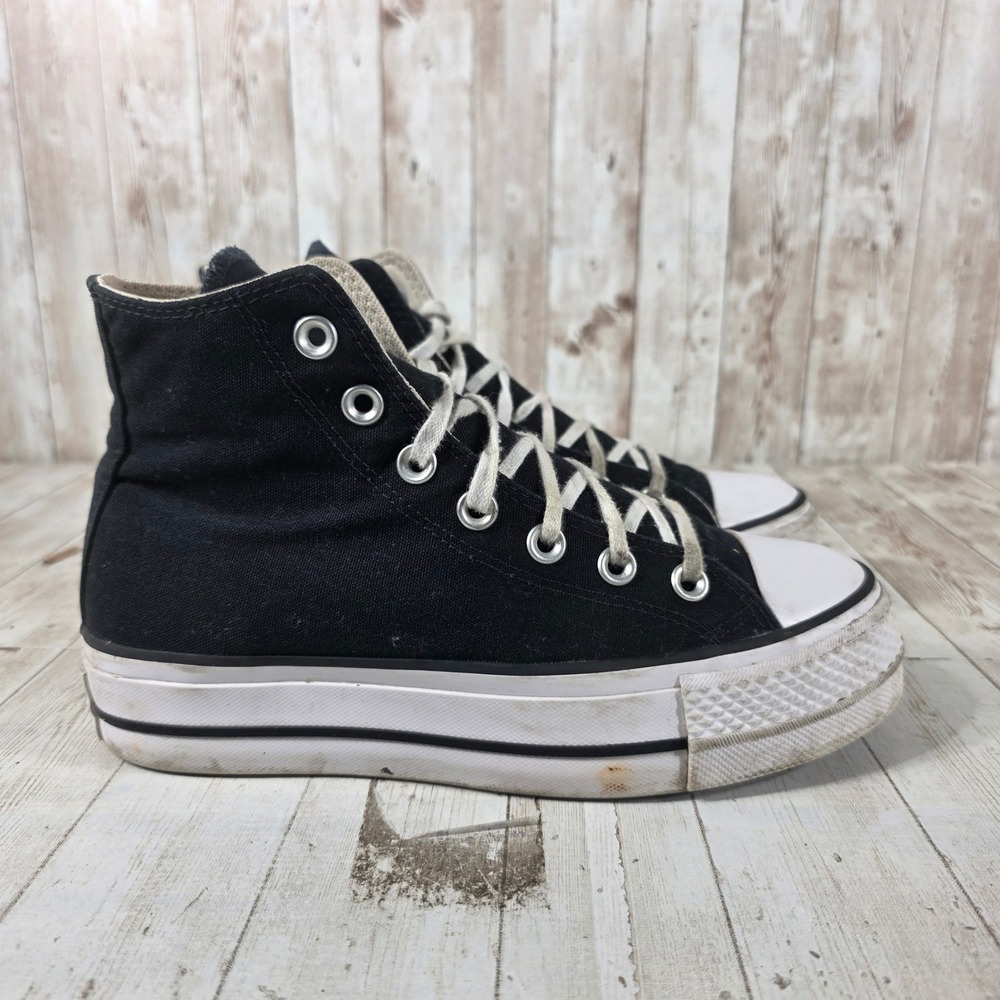 Converse Chuck Taylor All Star Lift Black High Top Platform Sneakers 560845F 6.5